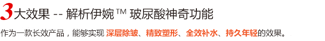 3大效果--解析伊婉玻尿酸有用功能